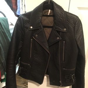 Free People leather jacket size 6 - barely worn
